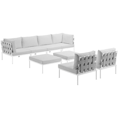 Modway Furniture Harmony 8 Piece Outdoor Patio Aluminum Sectional Sofa Set by Modway – EEI-2624