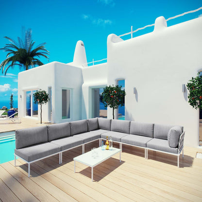 Modway Furniture Harmony 8 Piece Outdoor Patio Aluminum Sectional Sofa Set by Modway – EEI-2625