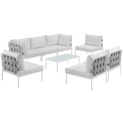 Modway Furniture Harmony 8 Piece Outdoor Patio Aluminum Sectional Sofa Set by Modway – EEI-2625