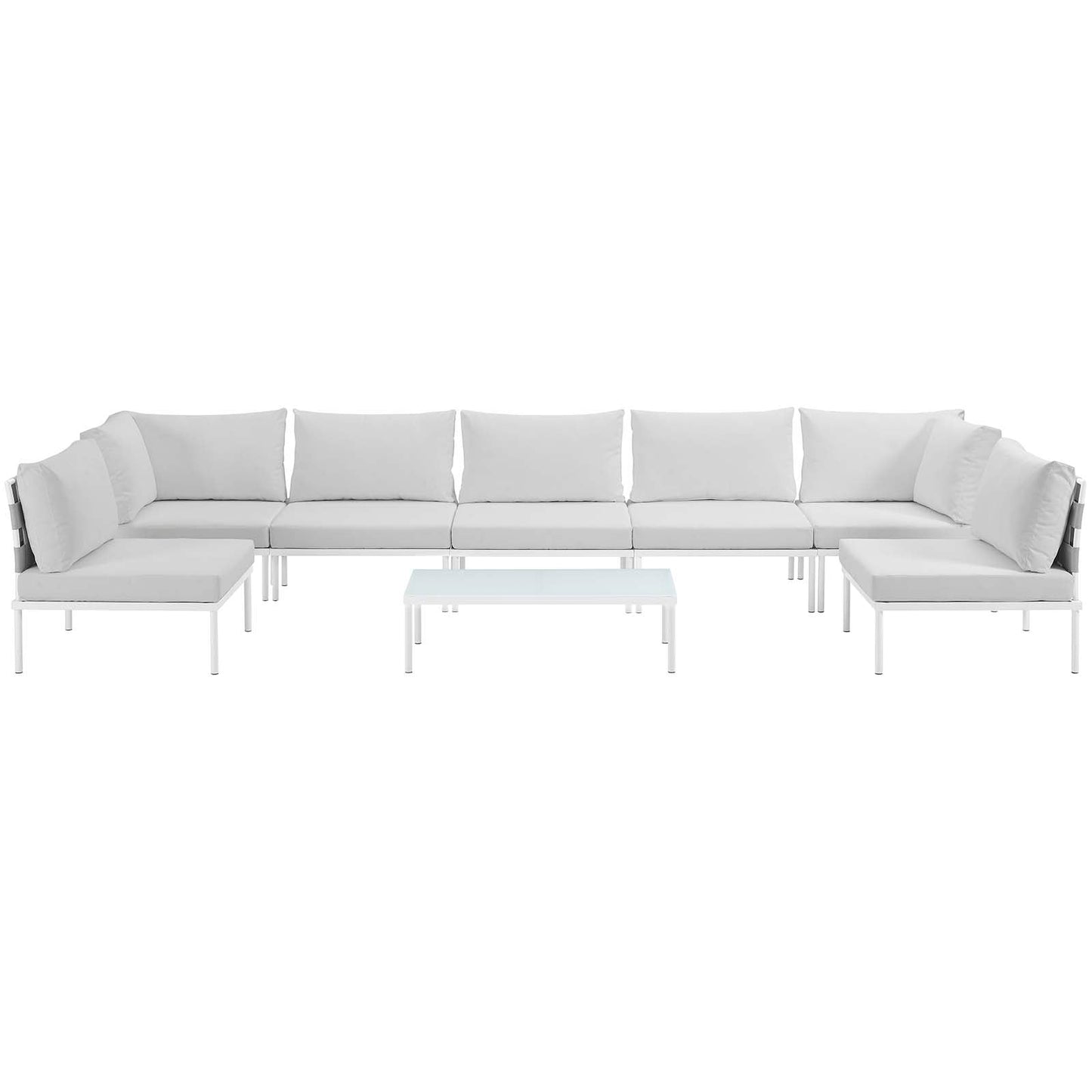 Modway Furniture Harmony 8 Piece Outdoor Patio Aluminum Sectional Sofa Set by Modway – EEI-2625