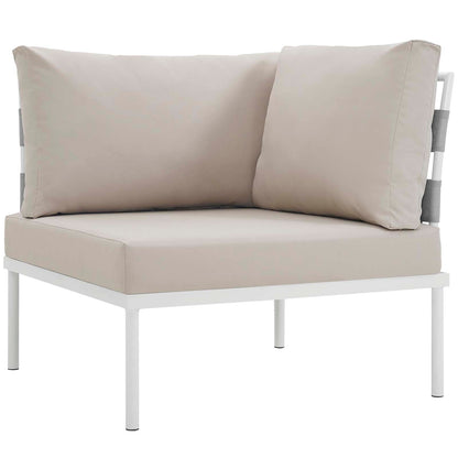 Modway Furniture Harmony 6 Piece Outdoor Patio Aluminum Sectional Sofa Set by Modway - EEI-2627-WHI-BEI-SET