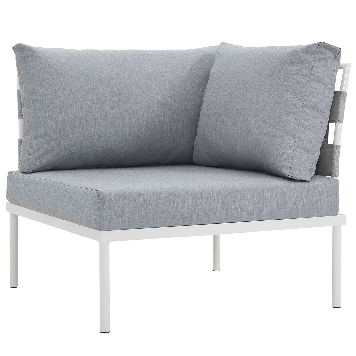 Modway Furniture Harmony 6 Piece Outdoor Patio Aluminum Sectional Sofa Set by Modway - EEI-2627-WHI-BEI-SET