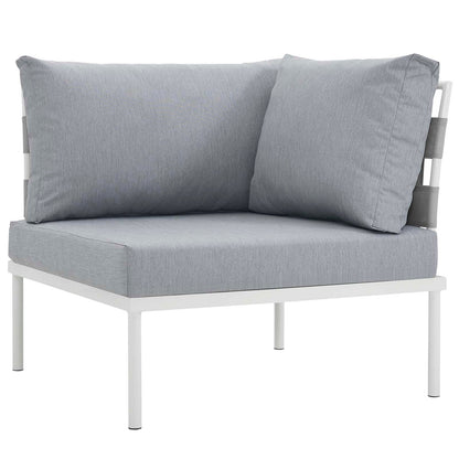 Modway Furniture Harmony 6 Piece Outdoor Patio Aluminum Sectional Sofa Set by Modway - EEI-2627-WHI-BEI-SET
