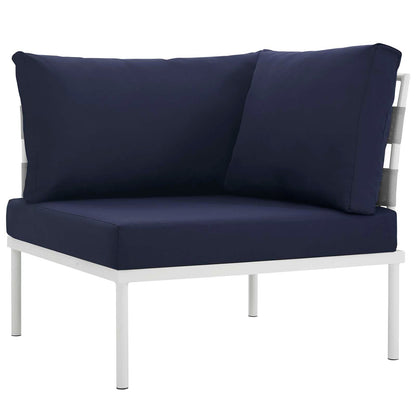 Modway Furniture Harmony 6 Piece Outdoor Patio Aluminum Sectional Sofa Set by Modway - EEI-2627-WHI-BEI-SET