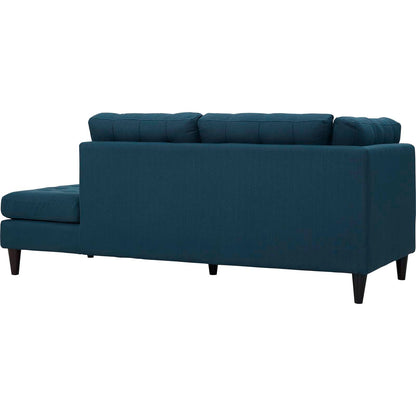 Modway furniture Empress 2 Piece Upholstered Fabric Right Facing Bumper Sectional - EEI-2797-AZU