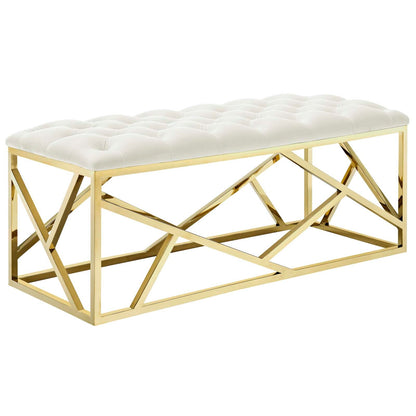 Modway furniture Intersperse Bench - EEI-2847-GLD-IVO
