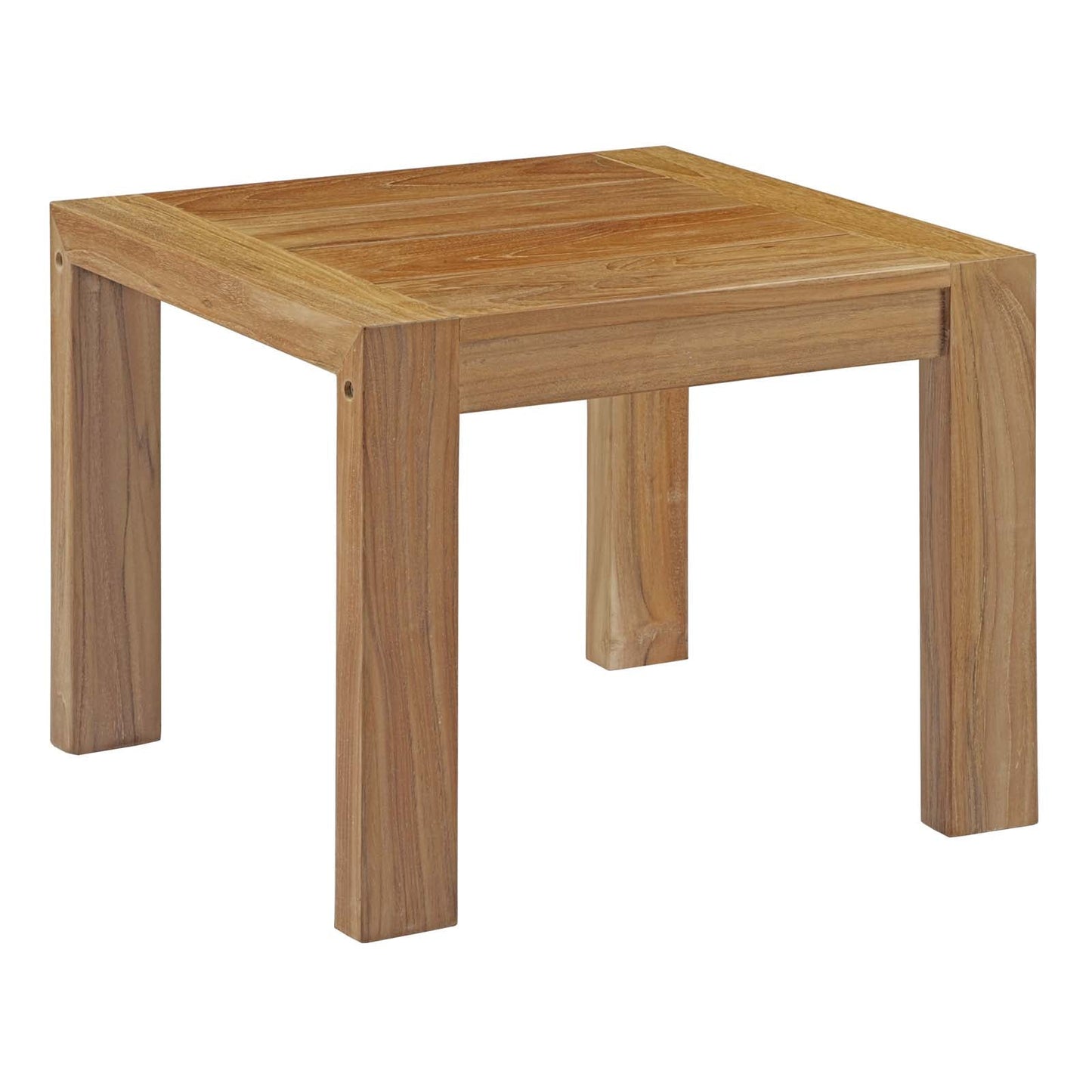 Modway Furniture Upland 3 Piece Outdoor Patio Teak Set - EEI-3119-NAT-WHI-SET