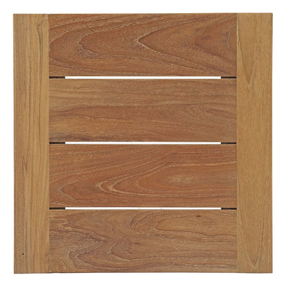 Modway Furniture Upland 3 Piece Outdoor Patio Teak Set - EEI-3119-NAT-WHI-SET
