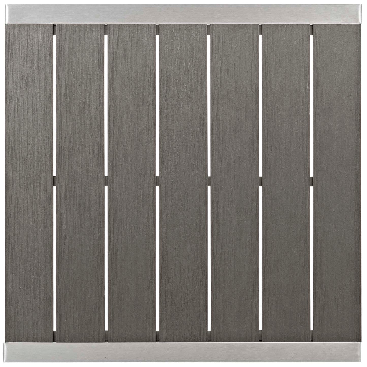 Modway Furniture Shore 3 Piece Outdoor Patio Aluminum Pub Set - EEI-3158-SLV-GRY-SET