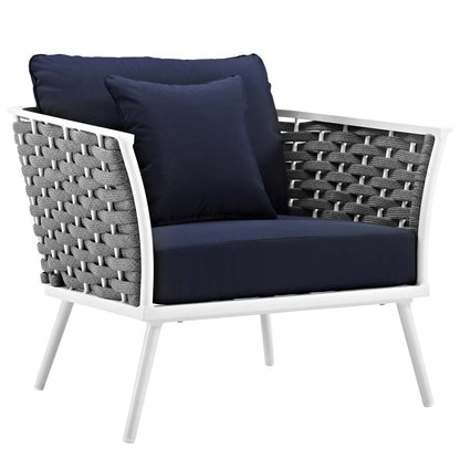 Modway Furniture Stance 2 Piece Outdoor Patio Aluminum Sectional Sofa Set by Modway - EEI-3164-WHI-GRY-SET