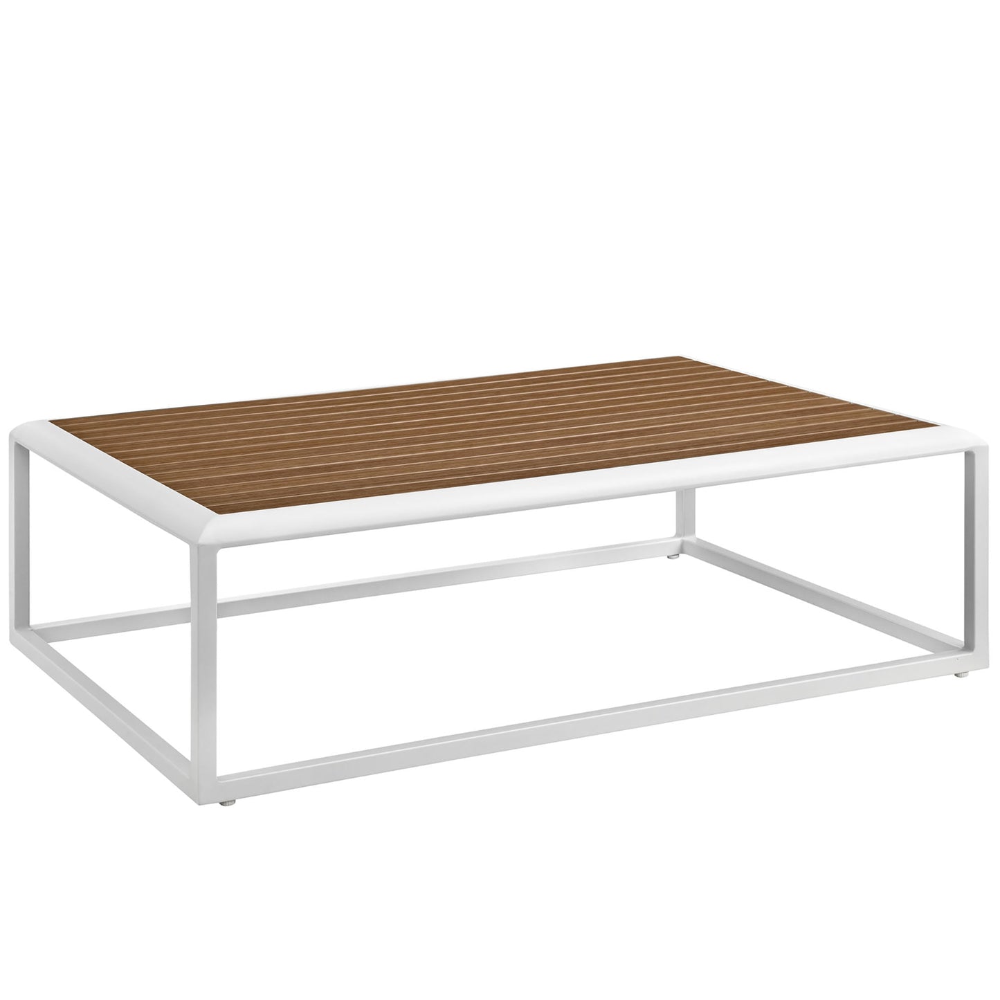 Modway Furniture Stance 4 Piece Outdoor Patio Aluminum Sectional Sofa Set by Modway - EEI-3167-WHI-GRY-SET