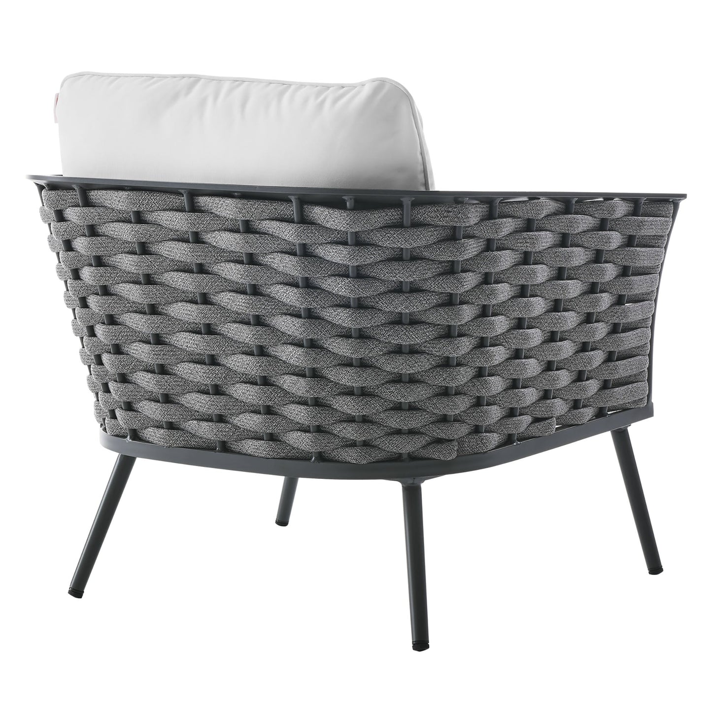 Modway Furniture Stance 4 Piece Outdoor Patio Aluminum Sectional Sofa Set by Modway - EEI-3167-WHI-GRY-SET