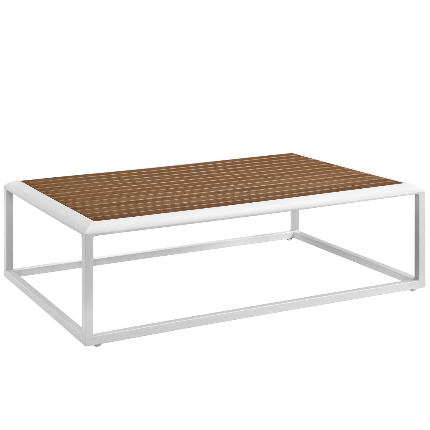 Modway Furniture Stance 4 Piece Outdoor Patio Aluminum Sectional Sofa Set by Modway - EEI-3167-WHI-GRY-SET