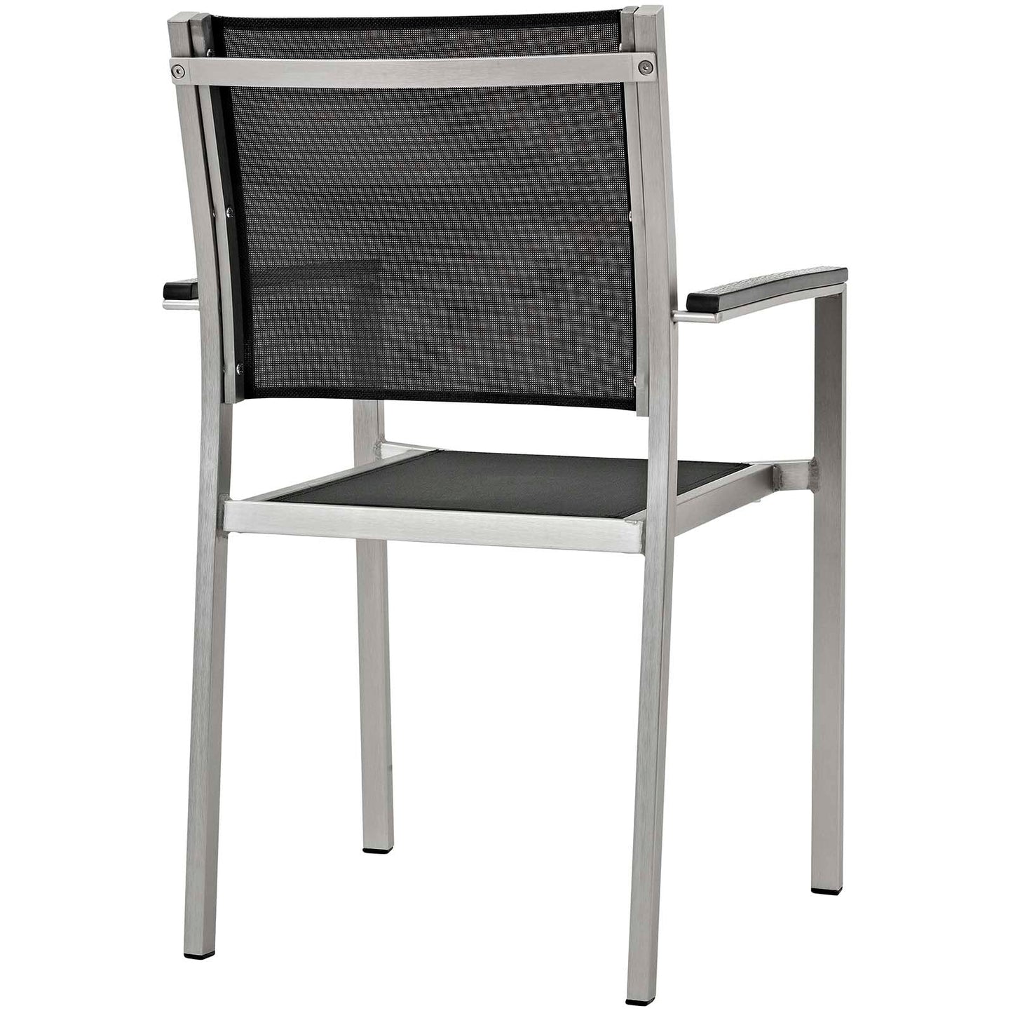 Modway Furniture Shore 9 Piece Outdoor Patio Aluminum Dining Set by Modway - EEI-3202-SLV-BLK-SET