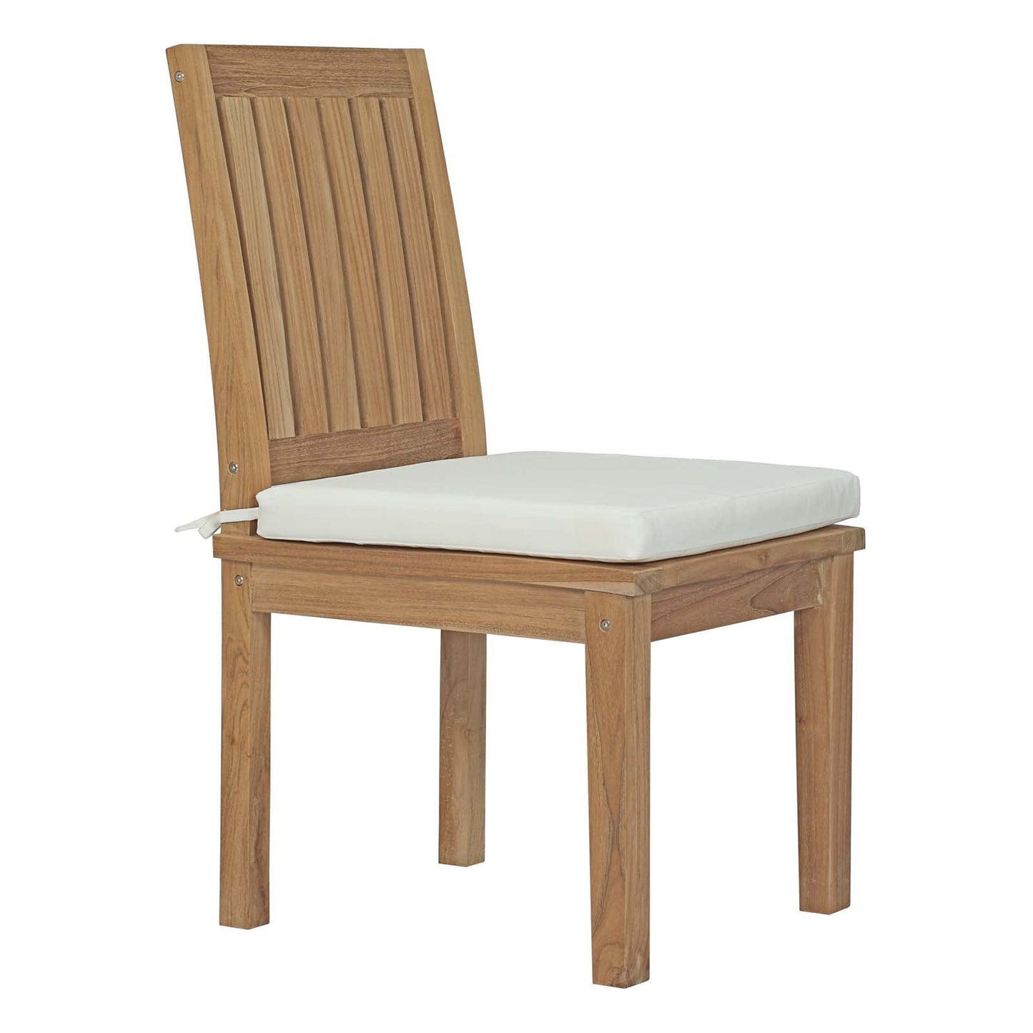 Modway Furniture Marina 7 Piece Outdoor Patio Teak Dining Set by Modway –EEI-3207-NAT-WHI-SET