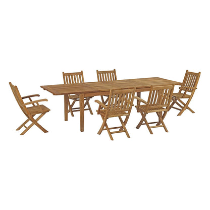 Modway Furniture Marina 7 Piece Outdoor Patio Teak Dining Set by Modway – EEI-3280-NAT-SET