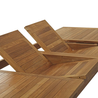 Modway Furniture Marina 11 Piece Outdoor Patio Teak Dining Set by Modway – EEI-3282-NAT-WHI-SET