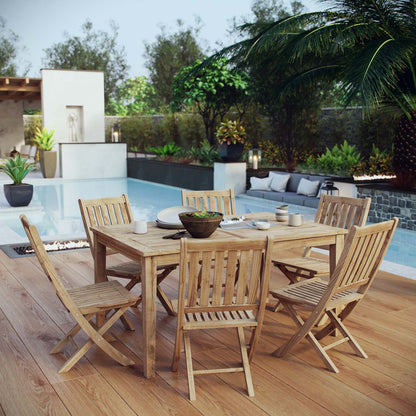 Modway Furniture Marina 7 Piece Outdoor Patio Teak Dining Set by Modway – EEI-3206-NAT-SET