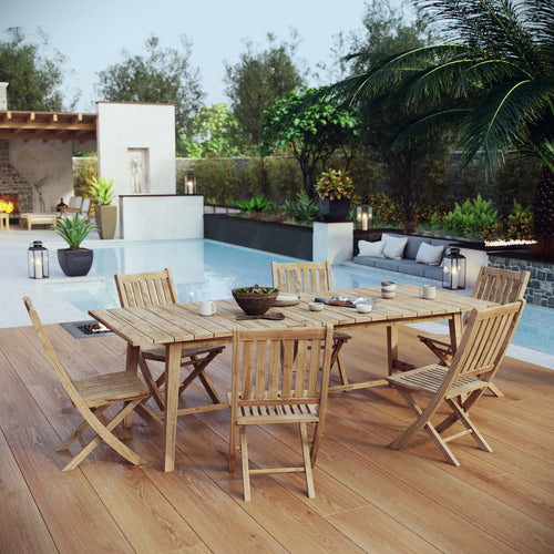 Modway Furniture Marina 7 Piece Outdoor Patio Teak Dining Set by Modway – EEI-3309