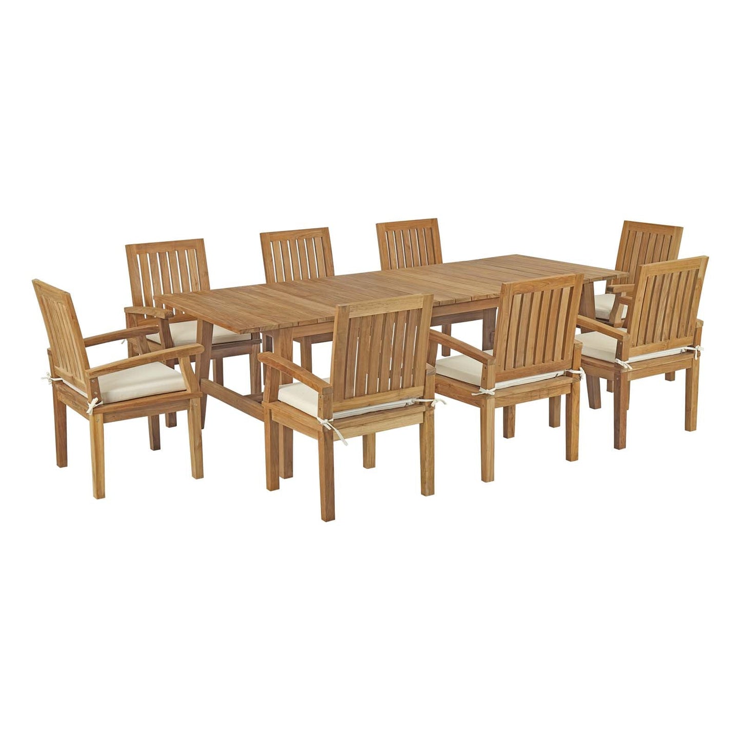 Modway Furniture Marina 9 Piece Outdoor Patio Teak Dining Set by Modway – EEI-3312