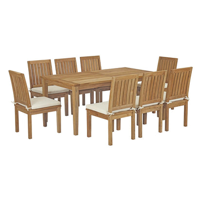 Modway Furniture Marina 9 Piece Outdoor Patio Teak Dining Set by Modway – EEI-3315