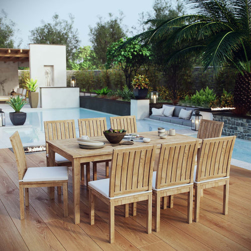 Modway Furniture Marina 9 Piece Outdoor Patio Teak Dining Set by Modway – EEI-3315