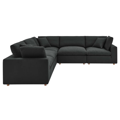 Modway Furniture Commix 5 Piece Down Filled Overstuffed Sectional Sofa by Modway - EEI-3359-BLK