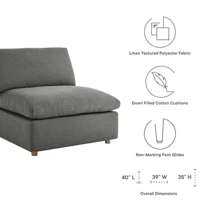 Modway Furniture Commix 5 Piece Down Filled Overstuffed Sectional Sofa by Modway - EEI-3359-BLK