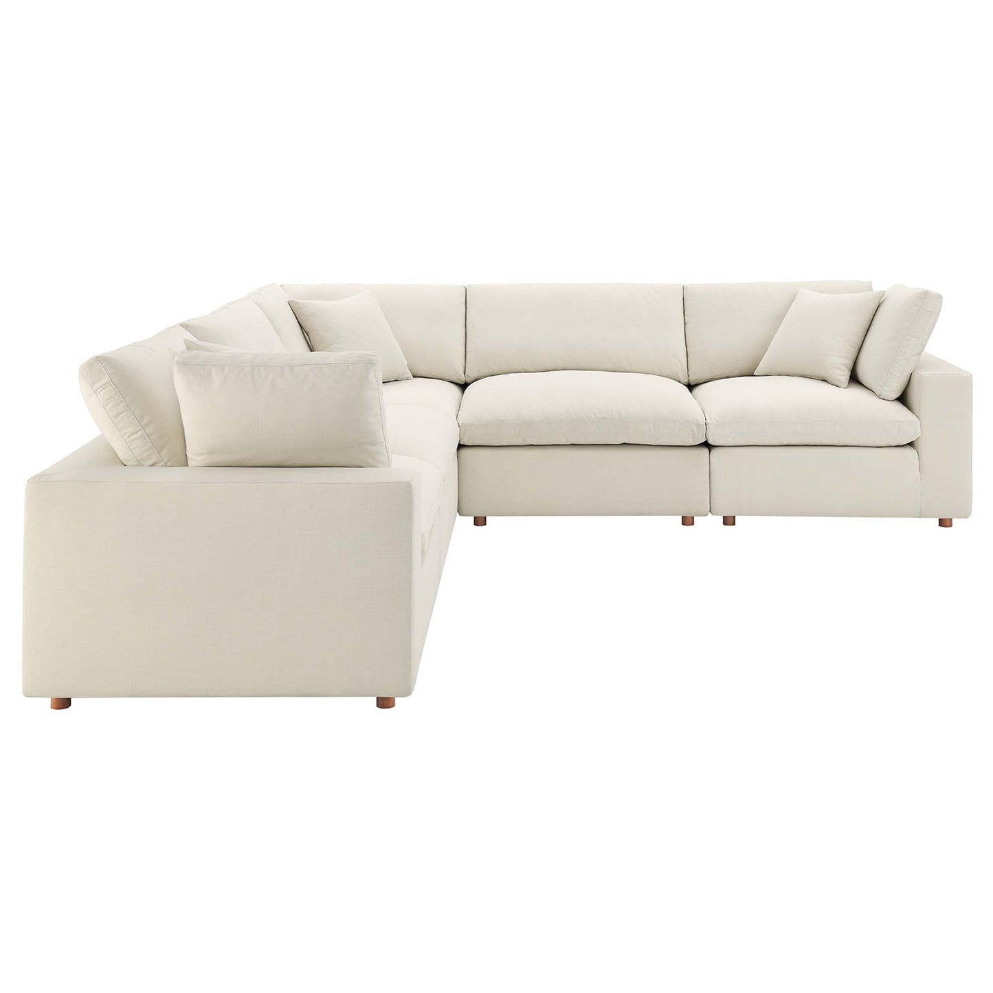 Modway Furniture Commix 5 Piece Down Filled Overstuffed Sectional Sofa by Modway - EEI-3359-BLK