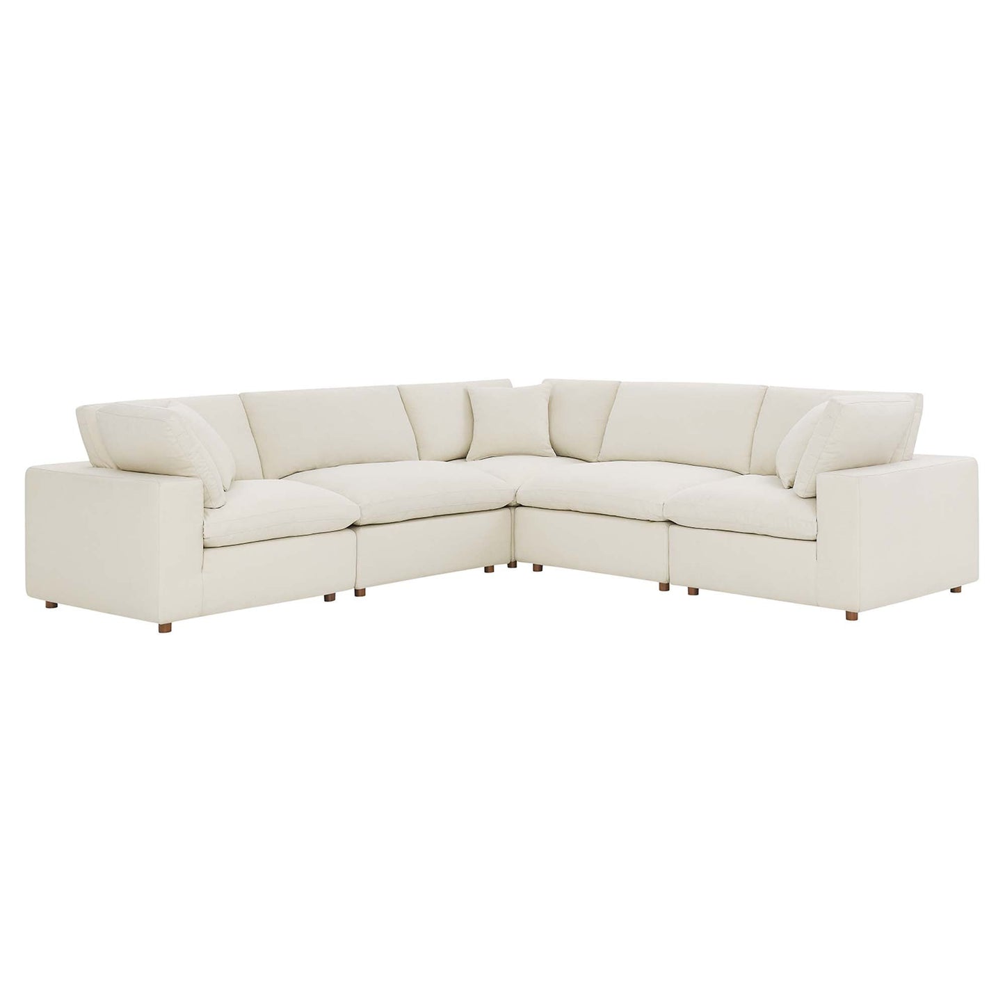 Modway Furniture Commix 5 Piece Down Filled Overstuffed Sectional Sofa by Modway - EEI-3359-BLK