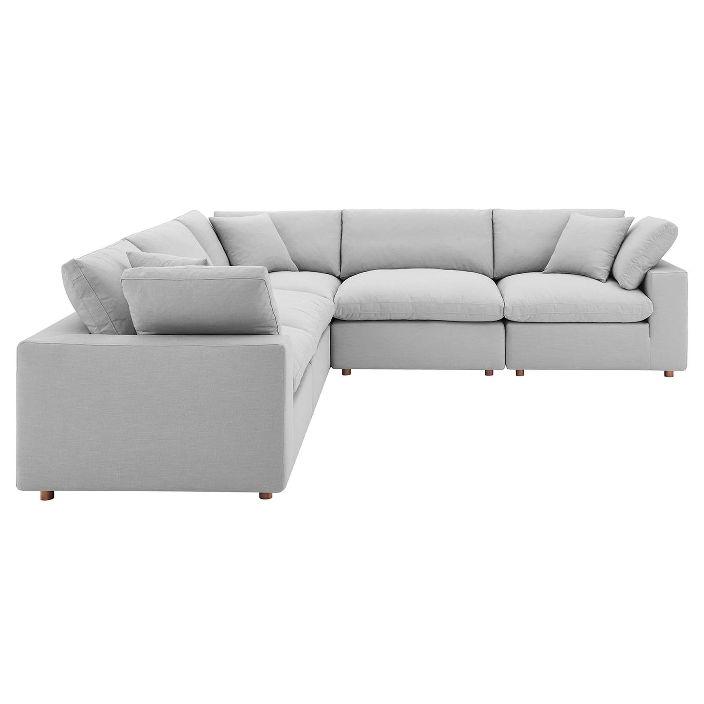 Modway Furniture Commix 5 Piece Down Filled Overstuffed Sectional Sofa by Modway - EEI-3359-BLK
