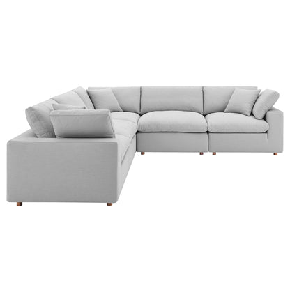 Modway Furniture Commix 5 Piece Down Filled Overstuffed Sectional Sofa by Modway - EEI-3359-BLK
