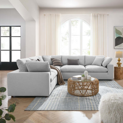 Modway Furniture Commix 5 Piece Down Filled Overstuffed Sectional Sofa by Modway - EEI-3359-BLK