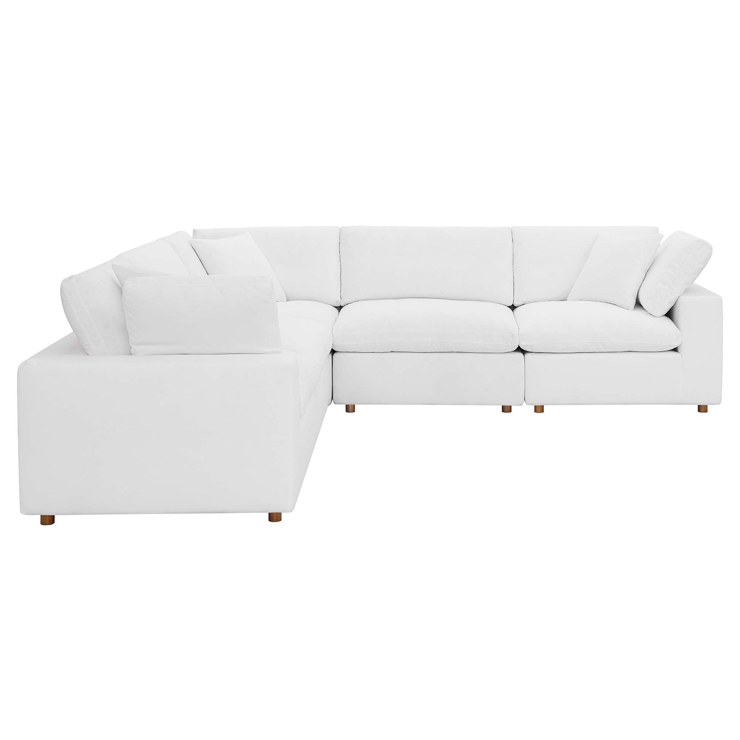 Modway Furniture Commix 5 Piece Down Filled Overstuffed Sectional Sofa by Modway - EEI-3359-BLK