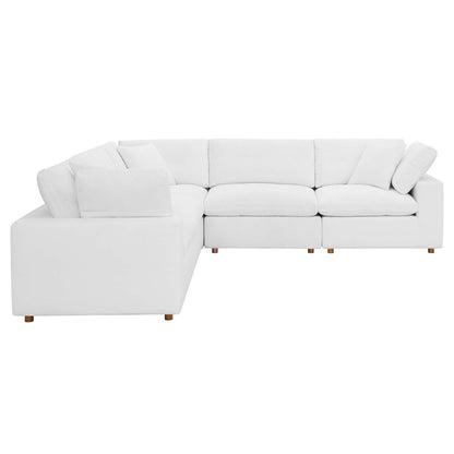 Modway Furniture Commix 5 Piece Down Filled Overstuffed Sectional Sofa by Modway - EEI-3359-BLK