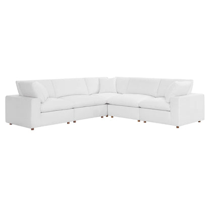 Modway Furniture Commix 5 Piece Down Filled Overstuffed Sectional Sofa by Modway - EEI-3359-BLK