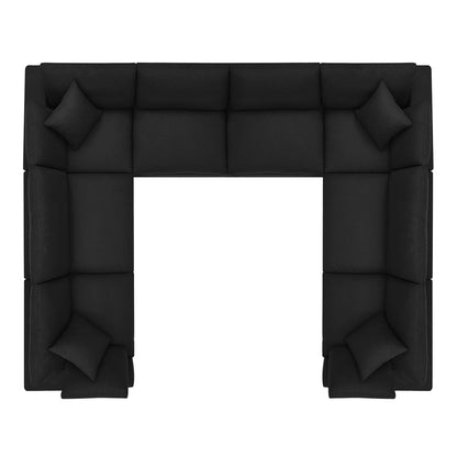 Modway Furniture Commix 8-Piece Down Filled Overstuffed Sectional Sofa by Modway - EEI-3363-BLK