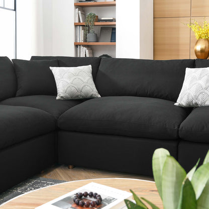 Modway Furniture Commix 8-Piece Down Filled Overstuffed Sectional Sofa by Modway - EEI-3363-BLK