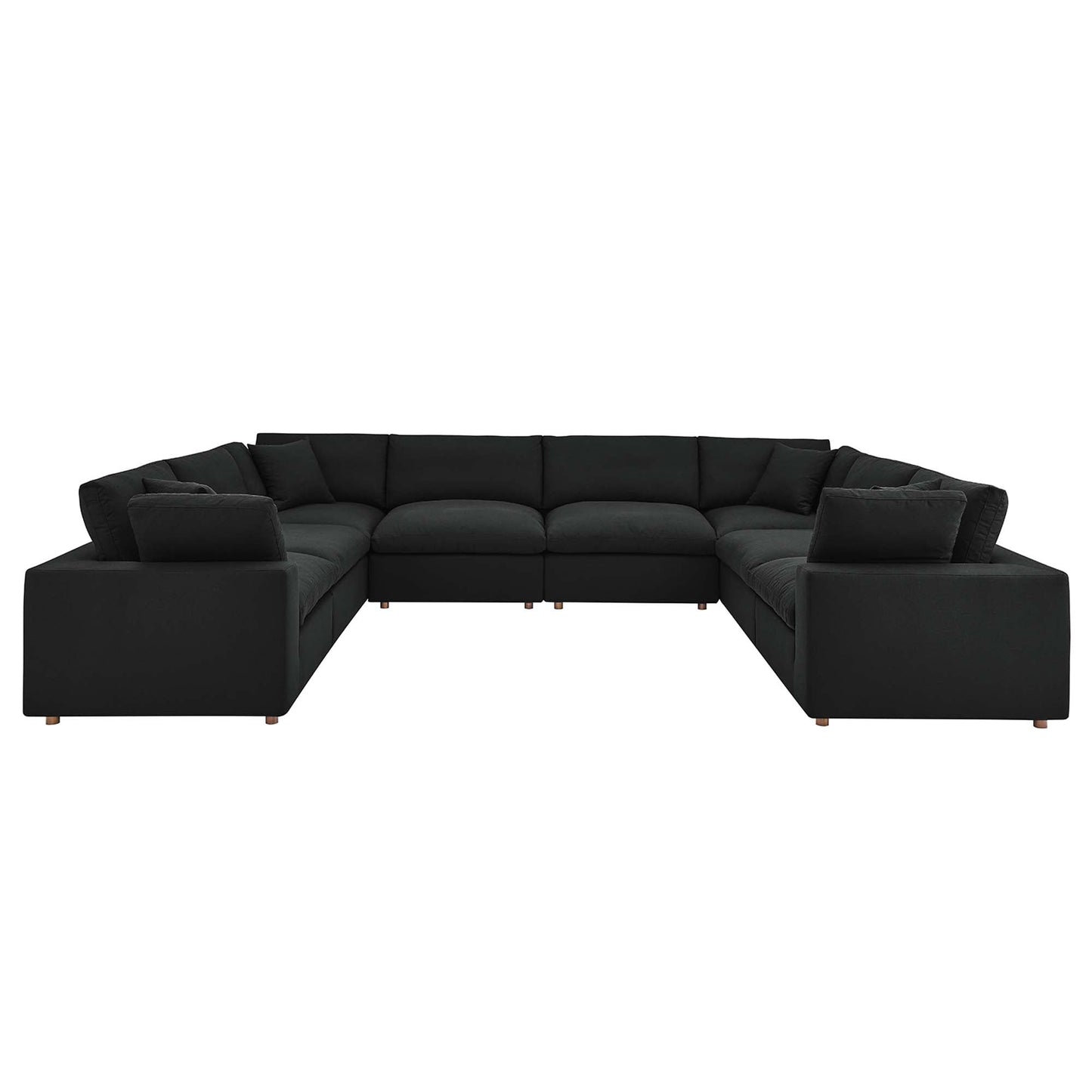 Modway Furniture Commix 8-Piece Down Filled Overstuffed Sectional Sofa by Modway - EEI-3363-BLK