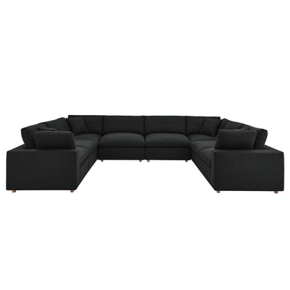 Modway Furniture Commix 8-Piece Down Filled Overstuffed Sectional Sofa by Modway - EEI-3363-BLK