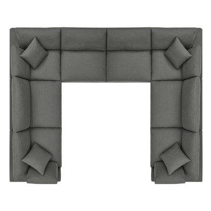 Modway Furniture Commix 8-Piece Down Filled Overstuffed Sectional Sofa by Modway - EEI-3363-BLK
