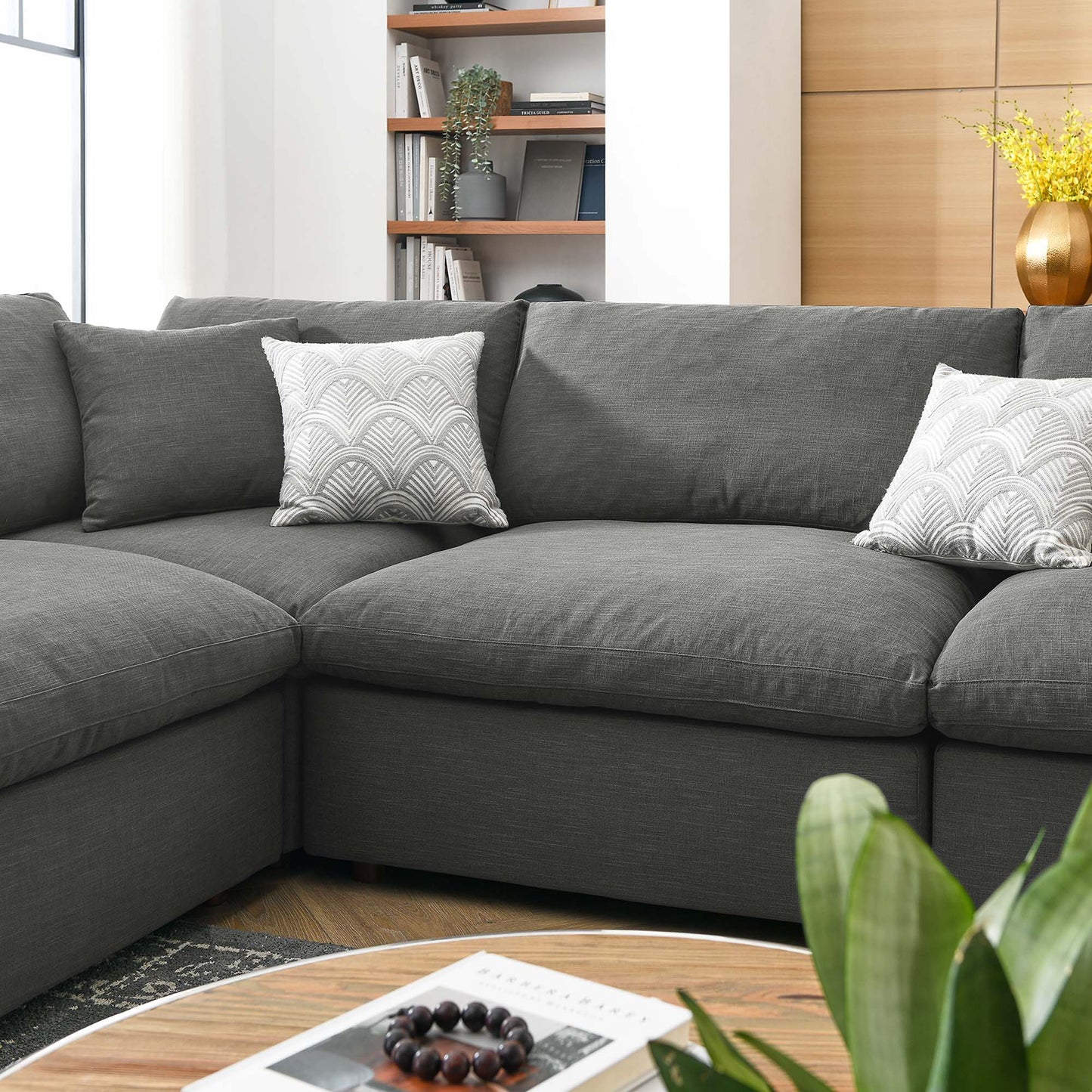 Modway Furniture Commix 8-Piece Down Filled Overstuffed Sectional Sofa by Modway - EEI-3363-BLK