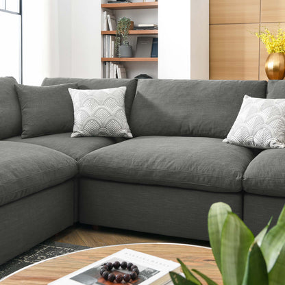 Modway Furniture Commix 8-Piece Down Filled Overstuffed Sectional Sofa by Modway - EEI-3363-BLK