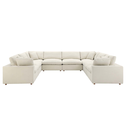 Modway Furniture Commix 8-Piece Down Filled Overstuffed Sectional Sofa by Modway - EEI-3363-BLK