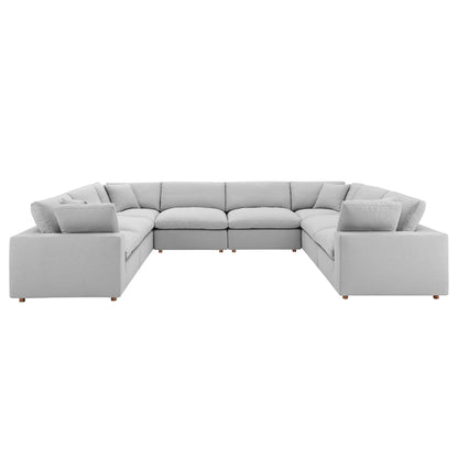 Modway Furniture Commix 8-Piece Down Filled Overstuffed Sectional Sofa by Modway - EEI-3363-BLK