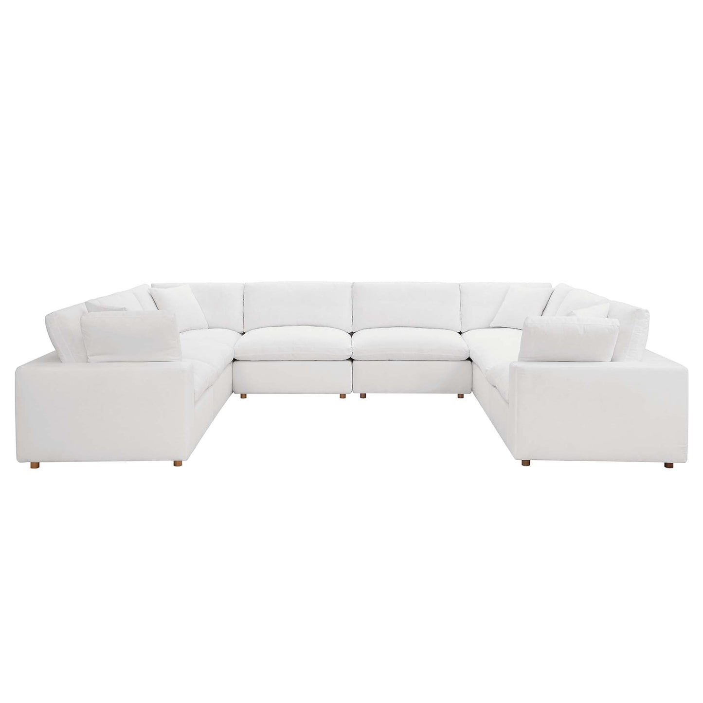 Modway Furniture Commix 8-Piece Down Filled Overstuffed Sectional Sofa by Modway - EEI-3363-BLK