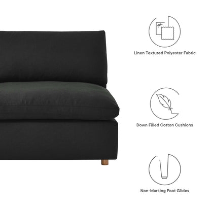 Modway Furniture Commix 7-Piece Down Filled Overstuffed Sectional Sofa by Modway - EEI-3364-BLK
