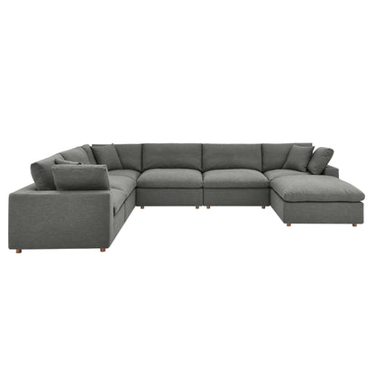 Modway Furniture Commix 7-Piece Down Filled Overstuffed Sectional Sofa by Modway - EEI-3364-BLK
