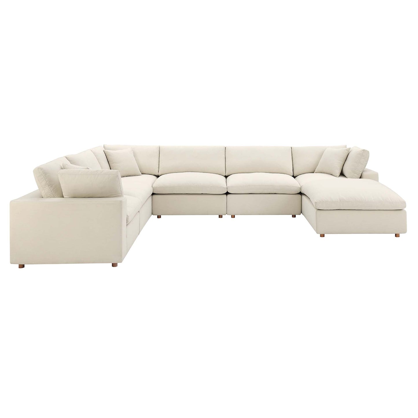 Modway Furniture Commix 7-Piece Down Filled Overstuffed Sectional Sofa by Modway - EEI-3364-BLK