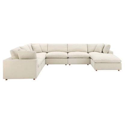 Modway Furniture Commix 7-Piece Down Filled Overstuffed Sectional Sofa by Modway - EEI-3364-BLK